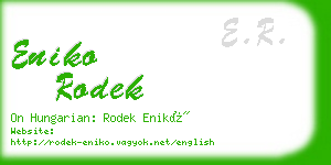 eniko rodek business card